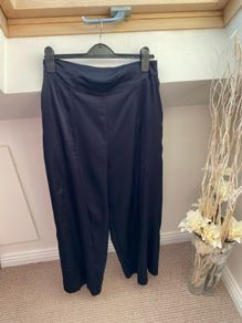 High-Waisted Satin Wide Leg Pants Medium