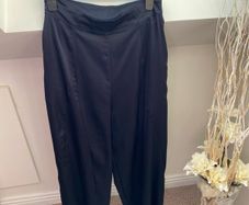 High-Waisted Satin Wide Leg Pants Medium