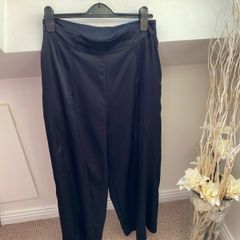 High-Waisted Satin Wide Leg Pants Medium