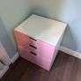 IKEA STUVA Wardrobe & Matching 3 Drawer Chest (Pink & White) Image 5