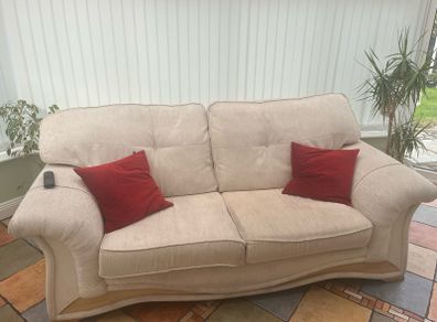 Cream 3 seater sofa for sale. Very good condition, just needs a professional clean.
