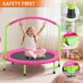 Rebounder Band Big Handle Trampoline for Toddlers Kids With Super Safety Pad Foam Handle Oxford Padded Noise-Free Kids Cover Fun for Kids Indoor/Outdoor for 2-6 years old Image 3