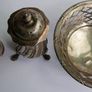 Antique Sterling Silver Salt & Pepper Shakers with bowl 80,00g Image 3