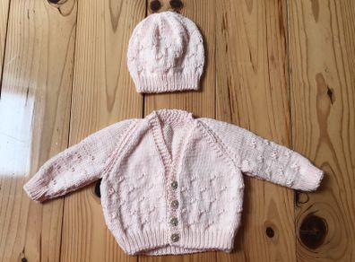 Baby Cardigan and Hat