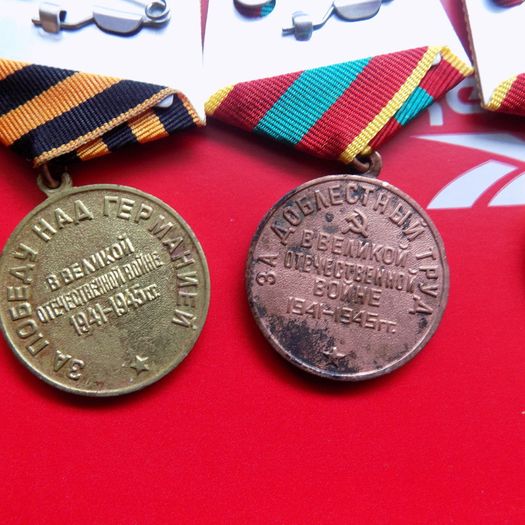 Group of 5 Russia/Soviet Military Medals.All Original Full Size Medals.