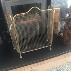 Antique small fire screen Edwardian/ victorian