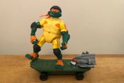 TMNT Thrashin Mike Ninja Turtle Action Figure With Skateboard