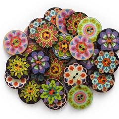 Wood buttons