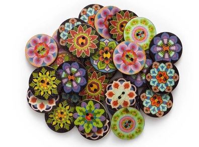 Wood buttons