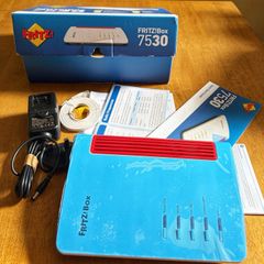 AVM FRITZ!Box 7530 AC+N Router - DSL/VDSL 866 Mbps (5GHz) & 400 Mbps (2.4 GHz) Supervectoring 35b WLAN Mesh, DECT Base Media Server Compact High Performance Wireless Modem Internet