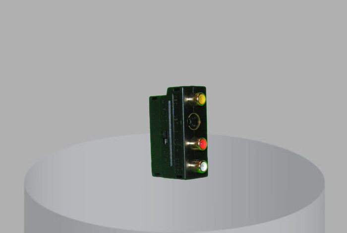 MHP Tevion Switchable TV SCART GOLD Adapter SCART to SVideo (SVHS) & 3 RCA - Composite Video Left + Right Audio Brand New