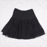 Hugo Boss Vintage Black High Waisted Smocked Tiered Ruffle Chiffon Silk Mini Skirt 6UK/34EU Image 8