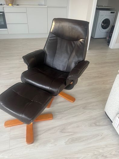 Faux leather recliner