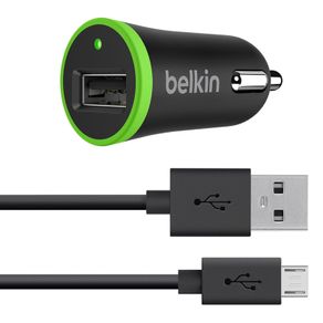 Universal Car Charger with Micro USB ChargeSync Cable (12 Watt/ 2.4 Amp)