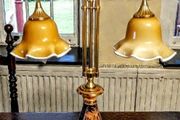 Stunning 1950s tall double lamp