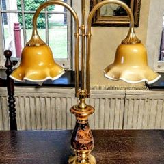 Stunning 1950s tall double lamp