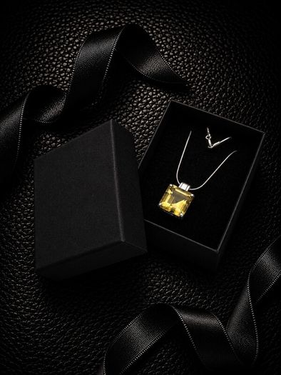 Vintage Citrine Sterling Silver Necklace