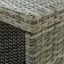 Bar Table with Storage Rack Grey 120x60x110 cm Poly Rattan Image 4