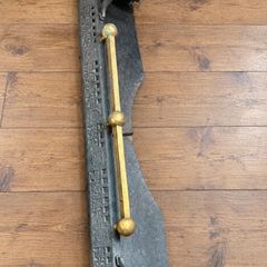 Antique Victorian Cast Iron & Brass Fireplace Fender Ornate Original
