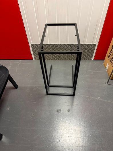 Stand, black/glass, 35x65 cm