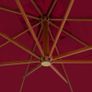 Cantilever Umbrella with Wooden Pole 400x300 cm Bordeaux Red Image 2