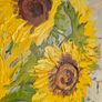Oil painting sunflowers Image 3