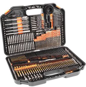 246pc Combination Drill Bit Set, Includes HSS Titanium Twist Drill bits, Masonry Drill Bits, Wood Drill Bits, Screwdriver Bits & More in Storage case (FREE POSTAGE)