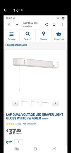 bathroom shaver light
