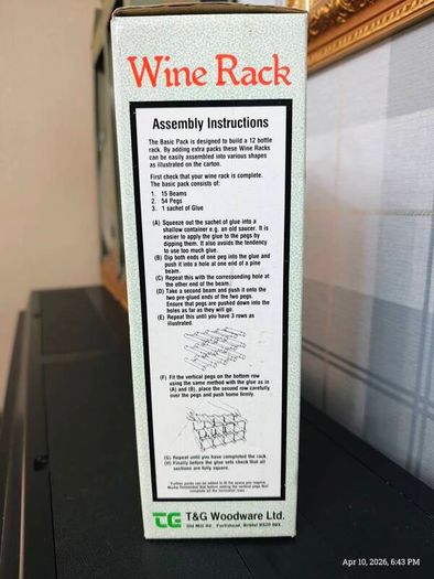 Vintage T&G Woodware Modular Pine Wine Rack