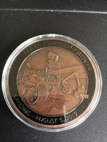 Large NASA commemorative coin for the NASA Curiosity Rover Landing on MARS