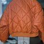 Pull & Bear Burnt Orange Puffer Bomber - Size 12, AV Image 6