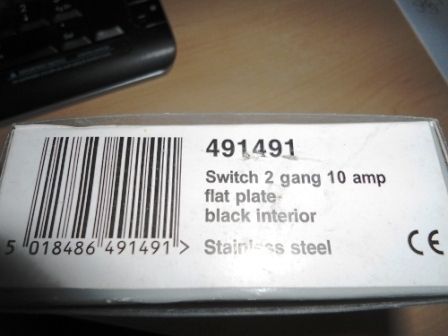 GET Swtich 2 gang 10 amp stainless steel light switch