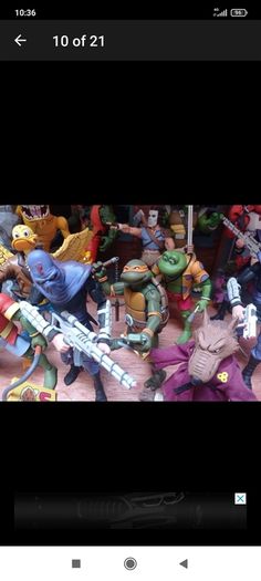 Neca TMNT collection with neca diorama