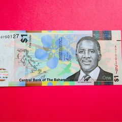Bahamas   1  DOLLAR  2017 . Pick  77a.  Uncirculated