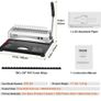 Binding Machine, Comb Binding Machine 21-Holes Binding 450 Sheets, Book Binder Machine with 100 PCS 9.53 mm Comb Binding Spines, for Letter Size, A4, A5 Image 6