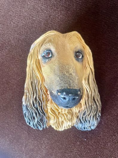 Vintage 20th Century Afghan Hound Chalkware Bust Legend Products