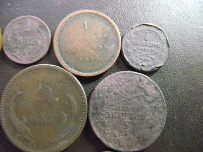 Lot Of Old Danish Coins (1813-1874)