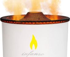 Flame Diffuser Humidifier Ultrasonic Volcano Aromatherapy Diffuser 2 Mode 360ML Essential Oil Diffuser for Spa Home Office Yoga with No-Water Auto-Off Protection (FREE POSTAGE)