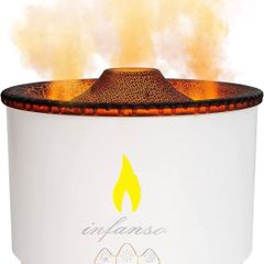 Flame Diffuser Humidifier Ultrasonic Volcano Aromatherapy Diffuser 2 Mode 360ML Essential Oil Diffuser for Spa Home Office Yoga with No-Water Auto-Off Protection (FREE POSTAGE)