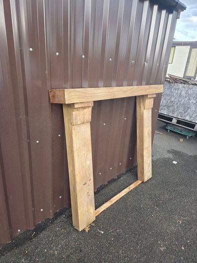 Handmade timber fireplace surround