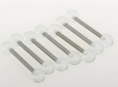 Clear Acrylic Tongue Bars - 2 for 1 Euro