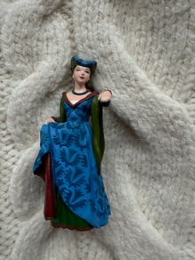 Papo 2005 Medieval Queen Figure Cake Topper Princess Renaissance Used Please look at the pictures