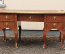 Antique French Ormolu Mount Kneehole Inlaid Desk