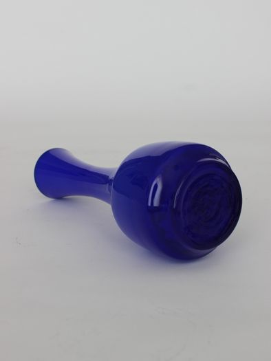 Vintage Japanese Blue Opal Opaque Cased Glass Vase