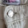 ZARA high waisted straight leg beige jeans with frayed hems Sz 40 EU (Fit 12 UK) - Bnwot Rrp 39.99 Image 3