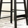 3-piece bar table set, 1 counter, 2 chairs, with storage and footrests Image 5