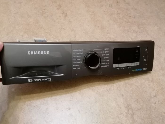 Washing machine, samsung ecobubble 9.0kg ,   WW90J5456FX/EU  washer door, dispenser pull out section in front panel