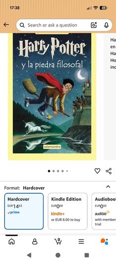 In Spanish - Harry Potter and the Philosopher's Stone