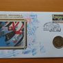 Nigel Mansell F1 Champion 1992 Isle of Man 2 pounds 1993 coin & stamp cover fdc Image 2
