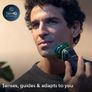 Philips Shaver Series 9000 - Wet and Dry Electric Shaver for Men in Chrome Silver with Lift and Cut, SkinIQ Technology, Pop-up Beard Trimmer, Charging Stand and Travel Case Image 2